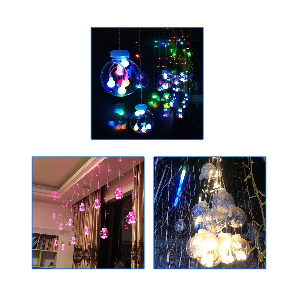 Plug Powered LED Wishing Ball Curtain Light String 110V/220V