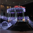 Plug Powered LED Ice Bar Curtain Light String 3M 110V/220V