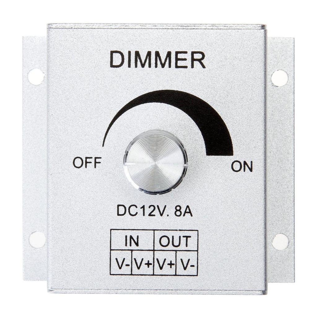 PWM Dimming Controller For LED Lights 12V 8A LED Dimmer Aluminium Case