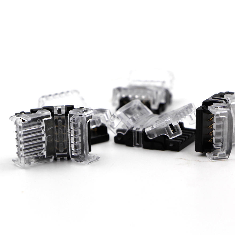 RGB RGBW Wire to Strip Connector Clip Non- Waterproof PCB Adapter for 5050 3528 LED Strip to Wire Use