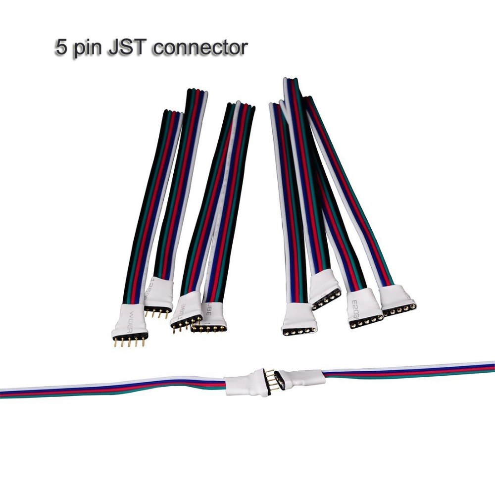 SM Male Female jst Connector 2Pin 3pin 4pin 5pin Wire Cable Pigtail Plug WS2811 WS2812B RGB 5050 5630 Strip Connector
