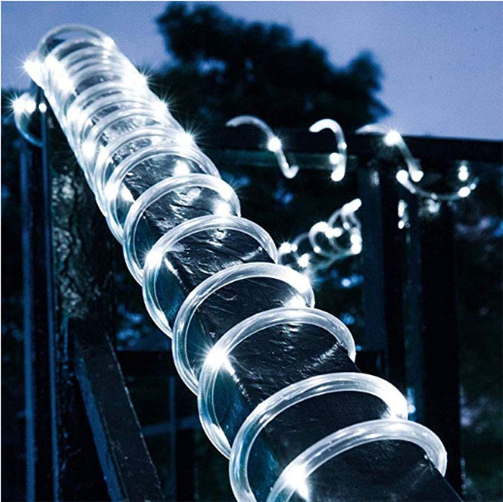 Solar Powered LED Light String Silver Wire 5/10M 8 Modes