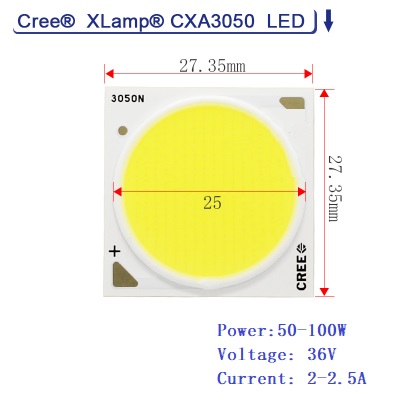 80W 100W 150W CREE CXA3050 CXA3070 CXA3590 COB LED  Emitter Warm Neutral White/ White