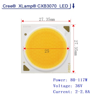 80W 100W 150W CREE CXA3050 CXA3070 CXA3590 COB LED  Emitter Warm Neutral White/ White