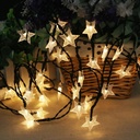 Solar Powered LED Star Shape Light String 4.8M