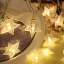 Solar Powered LED Star Shape Light String 4.8M