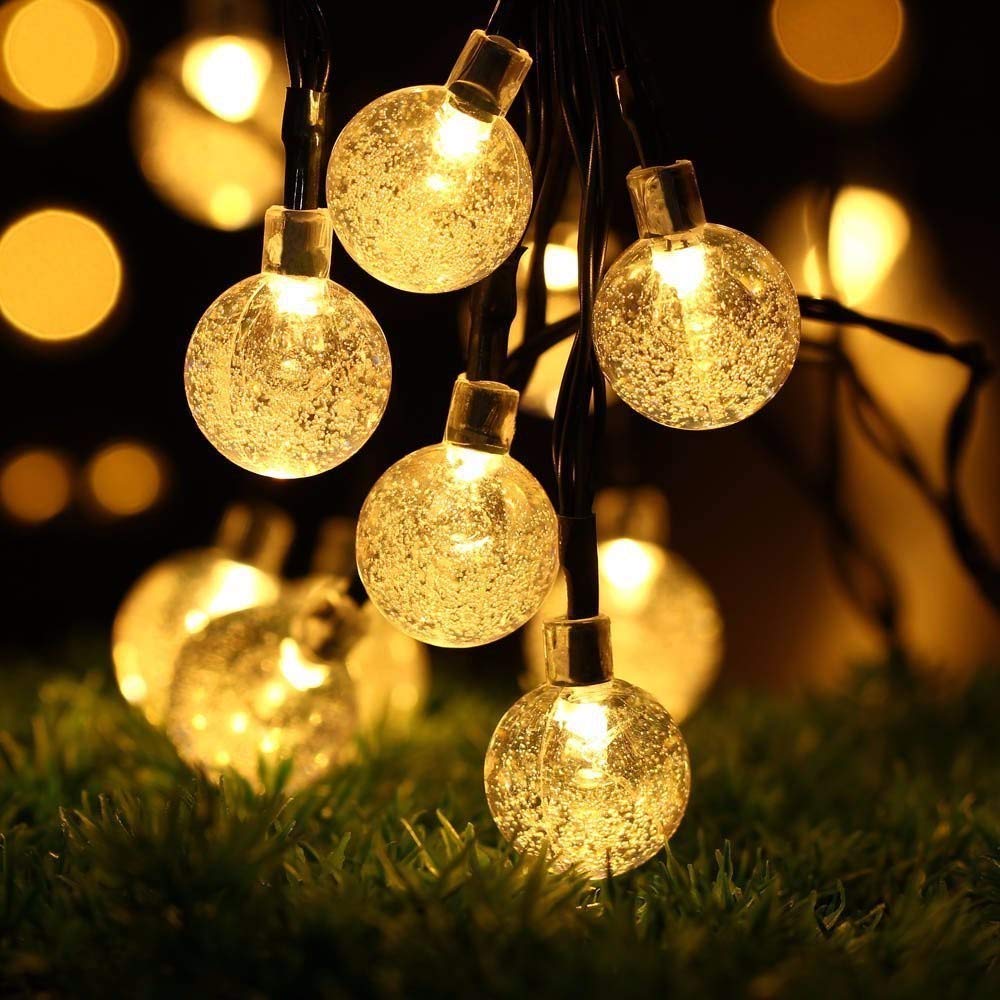 Solar Powered LED Crystal Bubble Ball Light String 4M/5M/7M