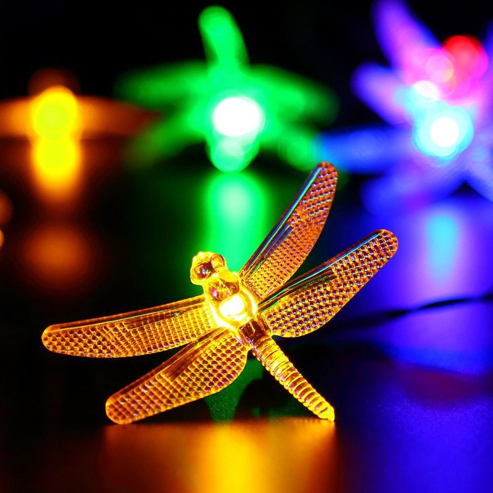 Solar Powered LED Dragonfly Light String 4M/5M