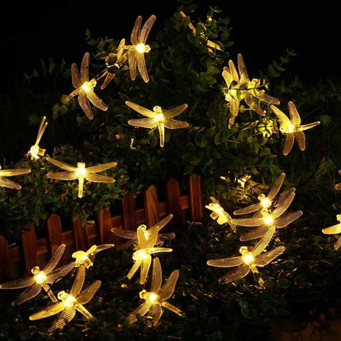 Solar Powered LED Dragonfly Light String 4M/5M