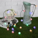 Solar Powered LED Snow Ball Light String 3M