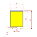 2W LED COB Light Module 36*26mm DC 12V White