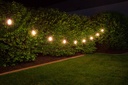 String Lights - 33' - 15 LED Warm White Pendant Socket Commercial Grade Outdoor 