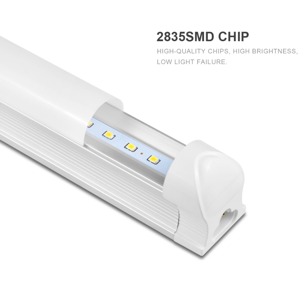 T8 LED Integrated Tube Light 0.6m/0.9m/1.2m/1.5m AC 160V-260V Emitting White/Warm White 