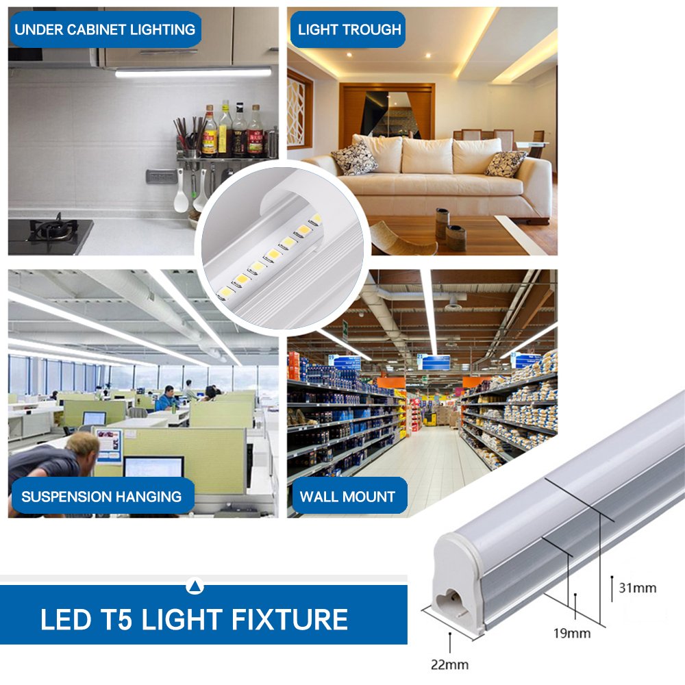 T5 LED Tube Light 0.3m/0.6m/0.9m/1m/1.2m AC 160V-260V Emitting White/Warm White 