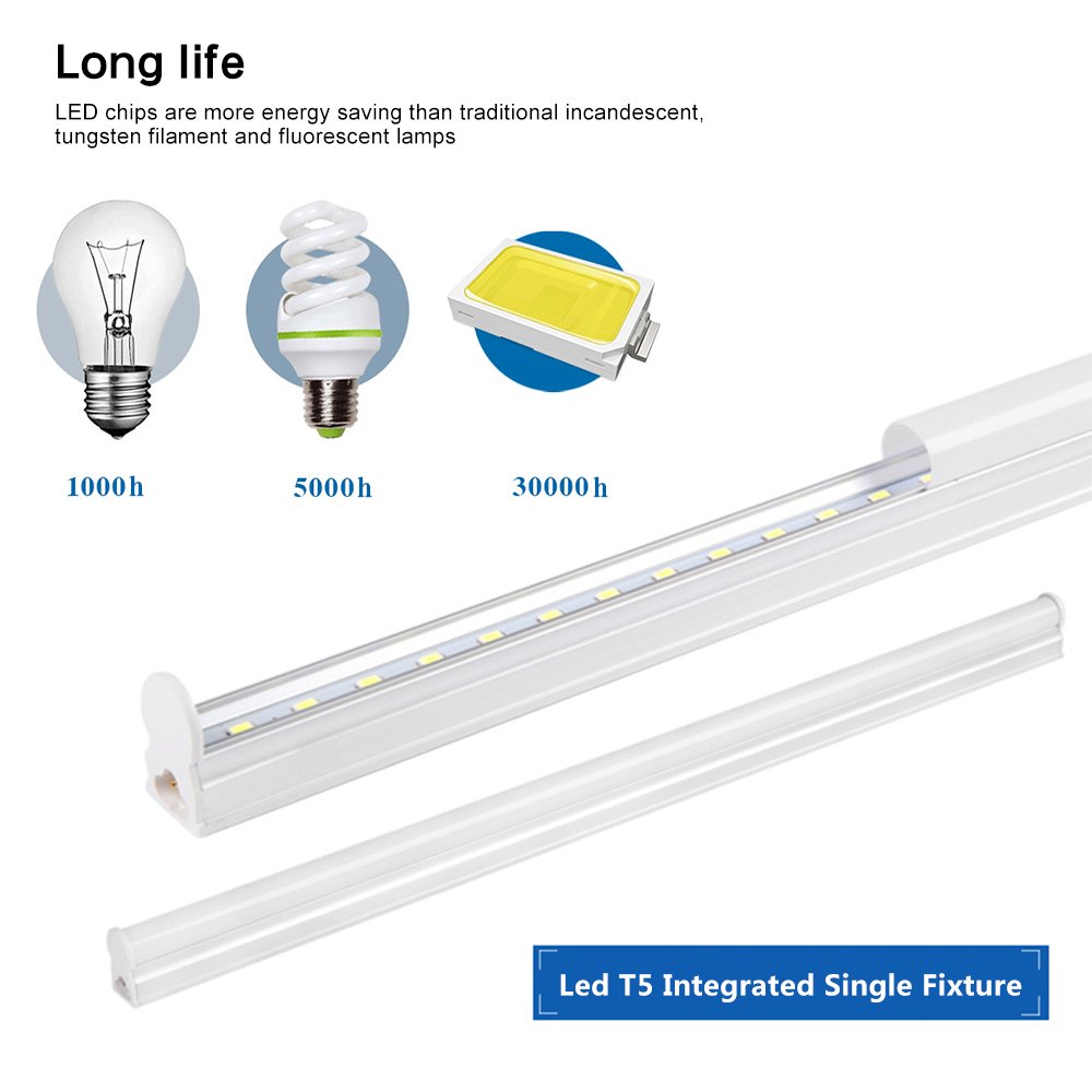 T5 LED Tube Light 0.3m/0.6m/0.9m/1m/1.2m AC 160V-260V Emitting White/Warm White 