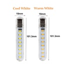 Mini 3LEDs 8LEDs USB 5V 5730 SMD LED Night light Camping Bulb for PC Laptops Notebook Reading Mobile Charger Light