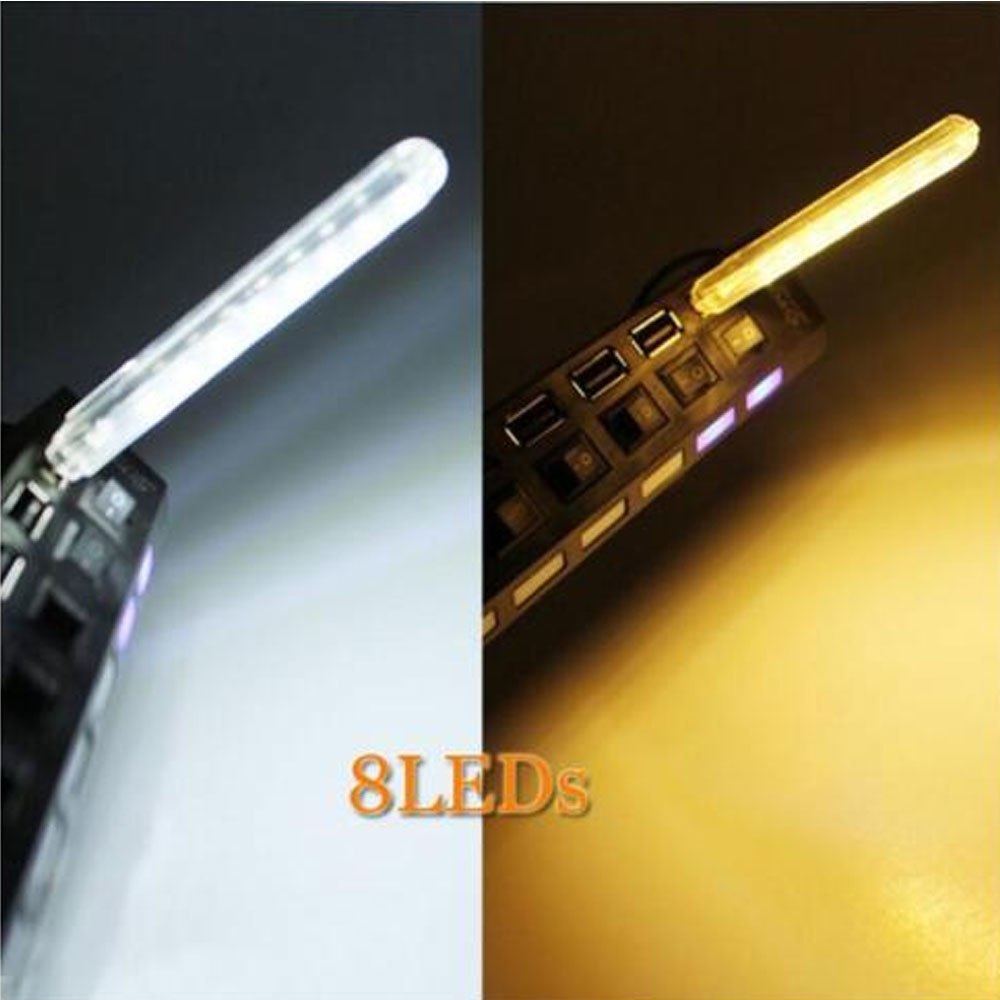 Mini 3LEDs 8LEDs USB 5V 5730 SMD LED Night light Camping Bulb for PC Laptops Notebook Reading Mobile Charger Light