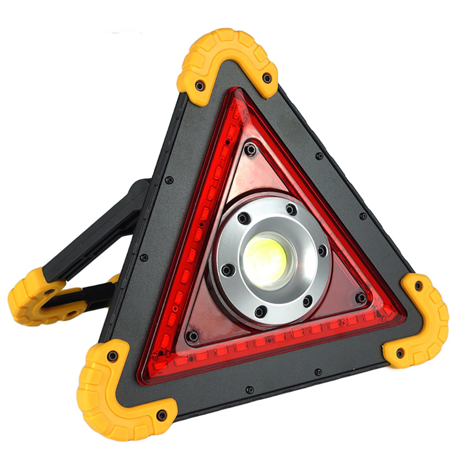 10W 50W Triangle COB Rechargeable Floodlight Warning Light