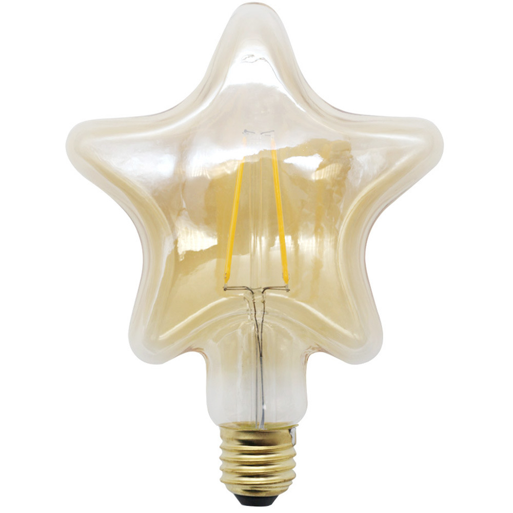 4W E27 Five-pointed Star LED Edison Bulb 220-240V Home Light LED Filament Light Bulb