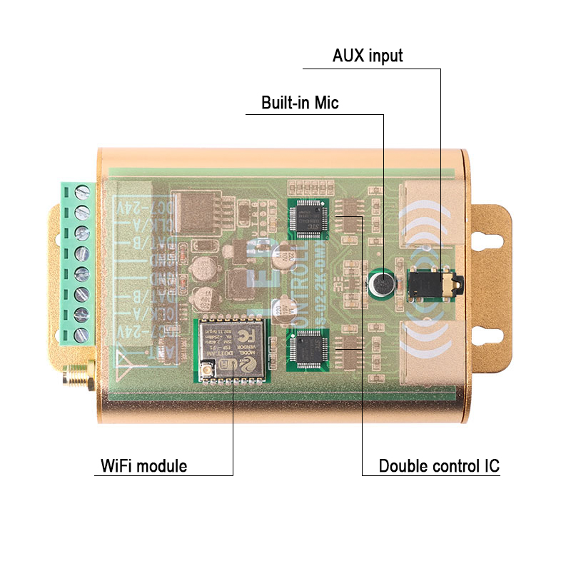 WiFi Connection SPI Controller /2048 Pixel LED Digital Addressable Controller