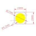 10W /18W /20W /30W Square LED COB Light DC 30V 19*19mm PCB 17*17mm Emitting Warm/ Natural White