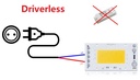 30W 40W 50W Driverless LED Light COB Chip Spotlight Size 110x58mm Emitting 60x30mm