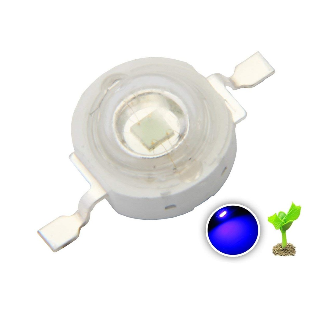 3W High Power LED Emitter (Royal) Blue 440-445-450-460-470nm for Plant Grow Light