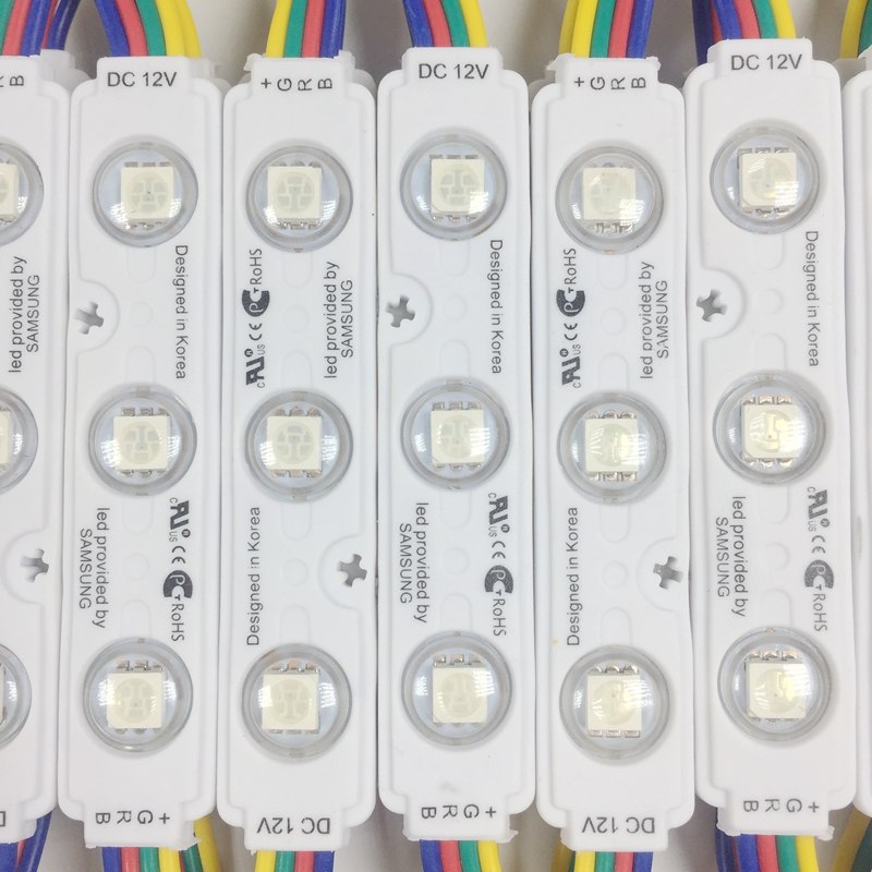 DC12V SMD 5050 LED Module 1.5W Waterproof RGB Color Changeable Injection Module 10pcs/lot 