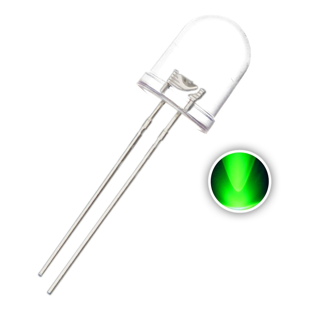 F10 10mm Clear Round Transparent LED Diode Lights Emitting White/Red/Green/Blue/Yellow