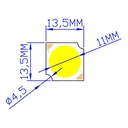 13W LED COB Light Module 14*14mm DC 36V Warm / Natural White/ White