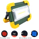 30W Recharge Portable COB LED Floodlight Lithium 4 x 18650 Battery Outdoor Working Light