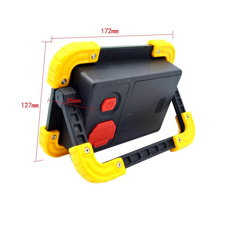 30W Recharge Portable COB LED Floodlight Lithium 4 x 18650 Battery Outdoor Working Light