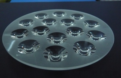 110mm Diameter LED Module Lens 15 LEDs 45° 60° Flat Water Clear Lens