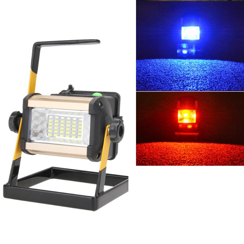 50W 2400LM Recharge Portable LED Floodlight Waterproof IP65  36LED 3-Mode Outdoor Lamp