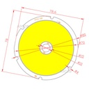 50W LED COB Module LED COB Round Panel DC30V/1600mA 80MM Warm/Natural/White