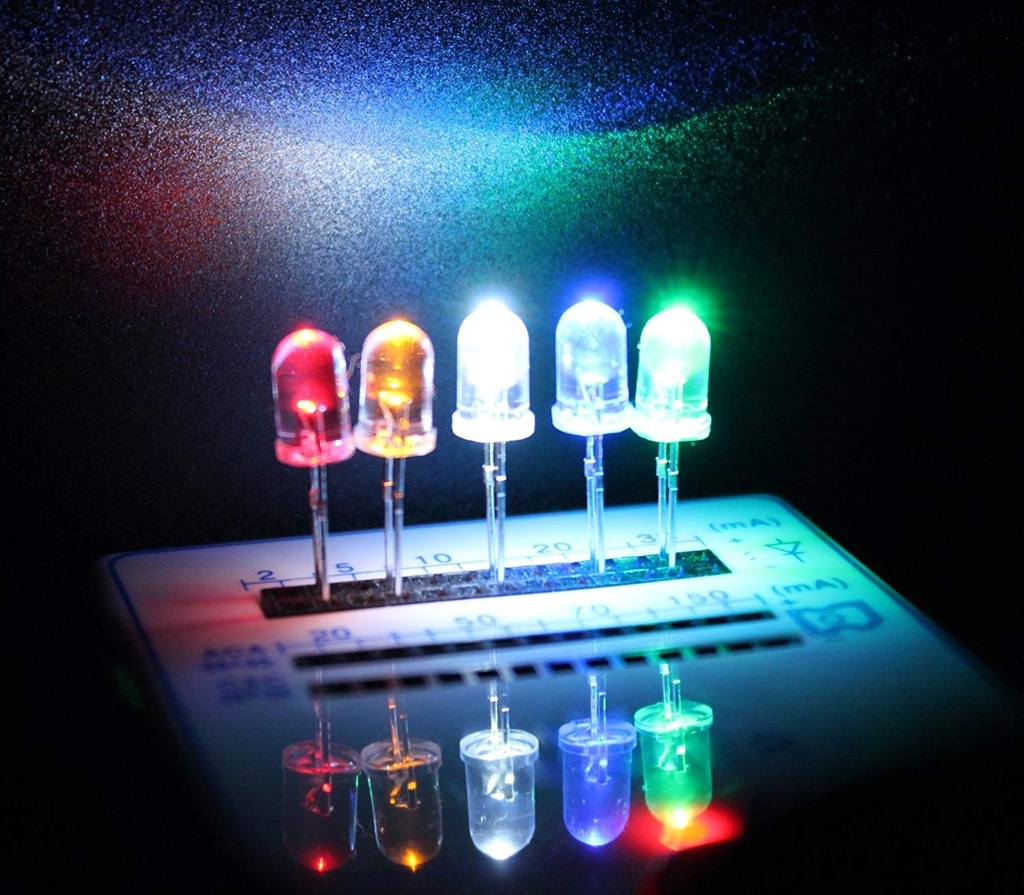 5mm Single Color Flash LED Round Water Clear Diode Emitting White/Red/Green/Blue/Yellow
