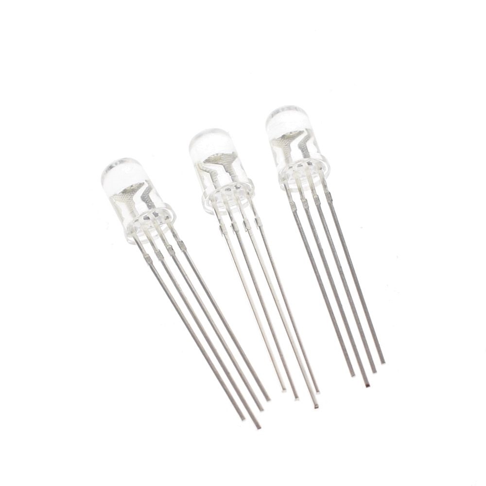 F5 5mm Water Clear RGB LED Common Anode Common Cathode Tri-Color Emitting Diodes