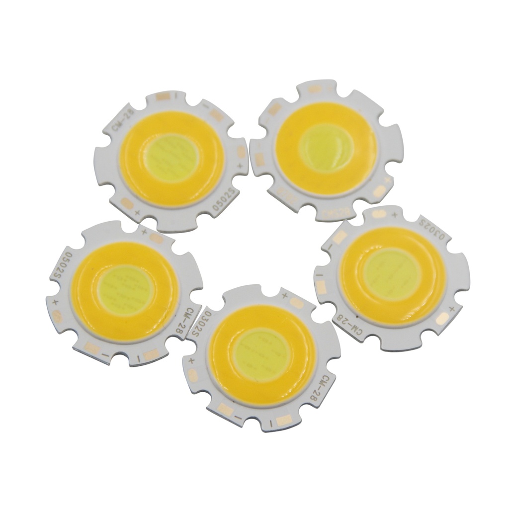 3W 5W 7W 10W LED COB Module LED COB Round Panel 300mA 28mm PCB 20mm Emitting Area Warm White + White