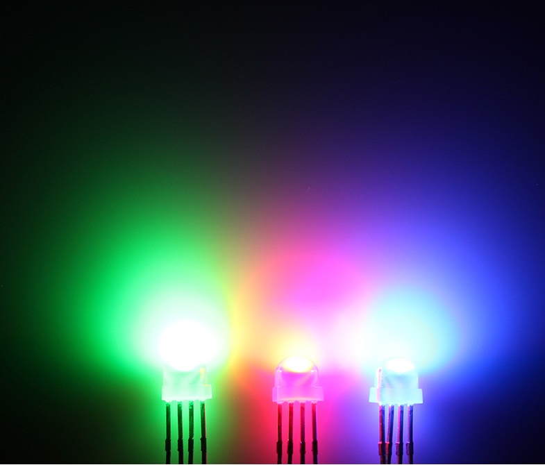 F5 5mm Straw Hat Diffused RGB LED Common Anode Common Cathode Tri-Color Emitting Diodes