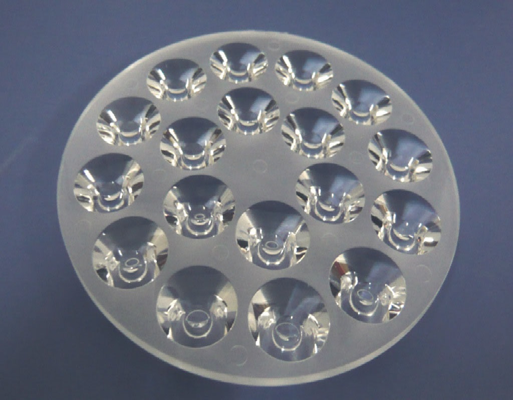 109-110mm Diameter LED Module Lens 18 LEDs 45° 60° Flat Water Clear Lens