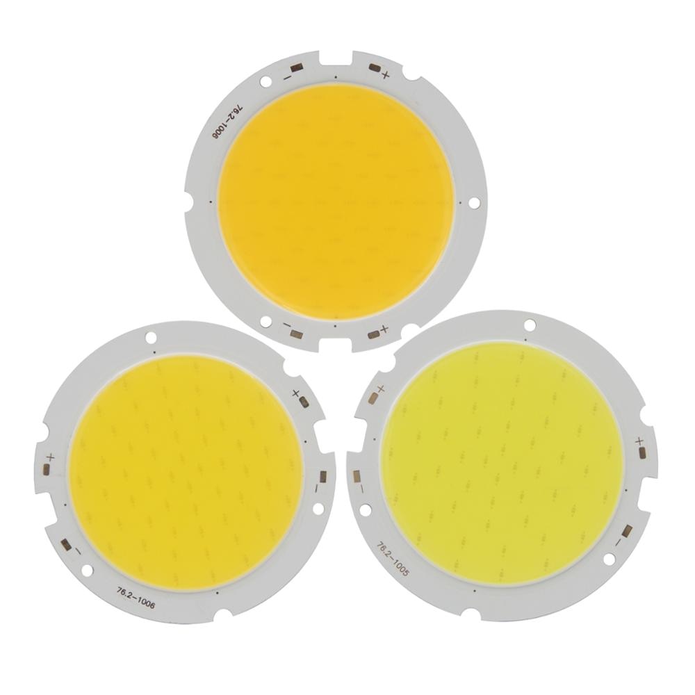 20W 24W 30W 40W LED COB Module LED COB Round Panel DC 12V 400mA 76mm PCB 60mm Emitting Area Warm Natural White