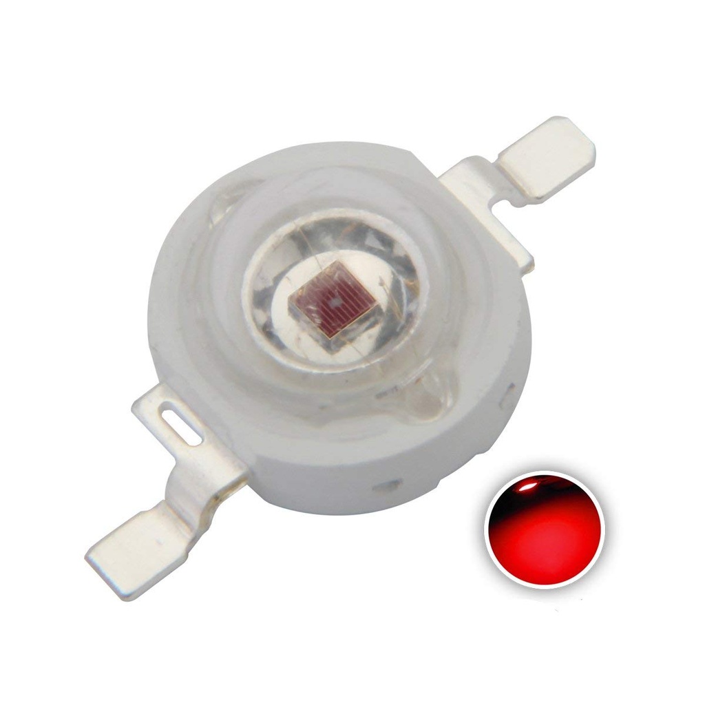 3W High Power LED Emitter (Far) Red 620-625nm 660nm for Plant Grow ...