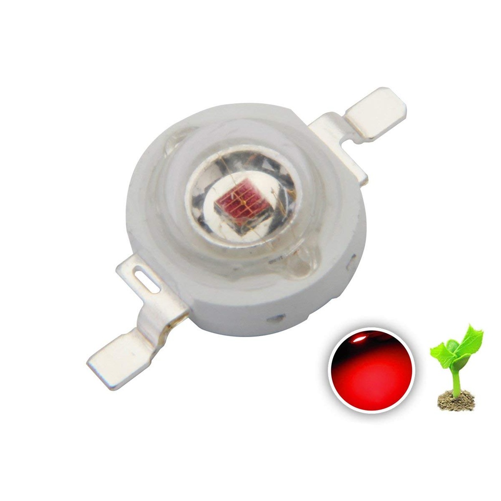 3W High Power LED Emitter (Far) Red 620-625nm 660nm for Plant Grow ...