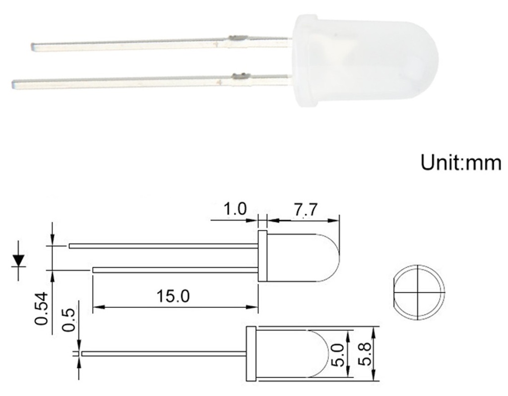 F5 5mm Fast/Slow RGB Flash LED Round Diffused Red Green Blue Rainbow Multi Color Light Emitting Diode