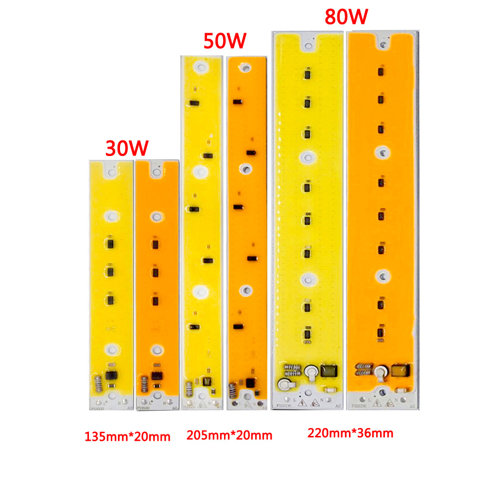 30W 50W 80W LED Light COB Chip Lodine Tungsten Light Driverless AC 110V/220V Emitting White/Warm White