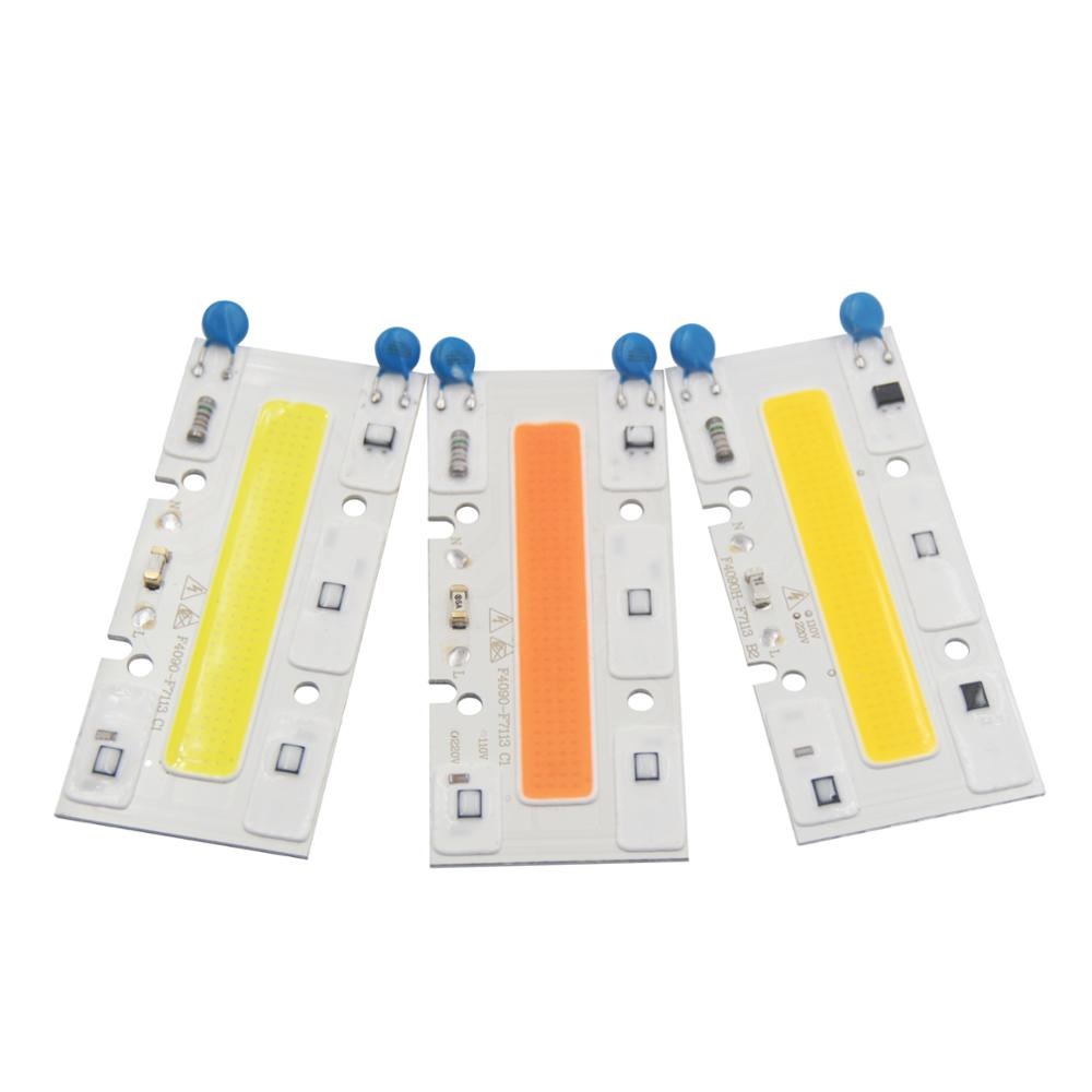 50W 110x40mm Led Cob Chip Diode Driverless AC 220V Warm White 380-840nm for Flood Light Plant Grow Full Spectrum