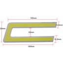 5W U Shape DRL COB LED Panel Strip Light 132*53mm DC 12V 400mA White 6500K