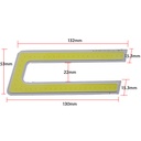 5W U Shape DRL COB LED Panel Strip Light 132*53mm DC 12V 400mA White 6500K