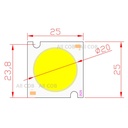 15W /18W /20W /24W/30W Square LED COB Light 25*25mm PCB 23mm Emitting White Warm/ Natural White