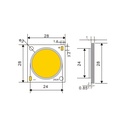 15W /20W /30W /40W/50W/60W Square LED COB Light 28*28mm PCB 24mm Emitting Area White Warm/ Natural White